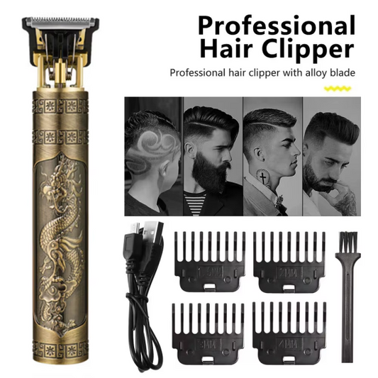 Metal Body -vintage T9 Trimmer Hair Trimmer For Men Shaver For Men Original Usb Rechargeable Hair Cutting Machine Metal Body Beard Trimmer